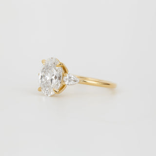 2 CT Emerald Pave Moissanite Engagement Ring