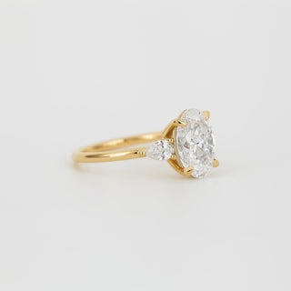2 CT Emerald Pave Moissanite Engagement Ring
