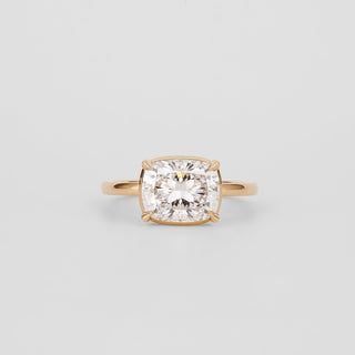 2 CT Emerald Pave Moissanite Engagement Ring