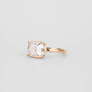 2 CT Emerald Pave Moissanite Engagement Ring