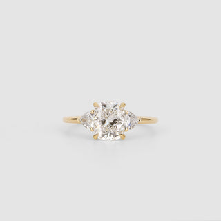 2 CT Emerald Pave Moissanite Engagement Ring