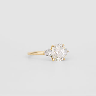 2 CT Emerald Pave Moissanite Engagement Ring
