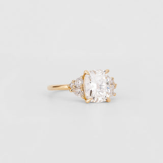 2 CT Emerald Pave Moissanite Engagement Ring