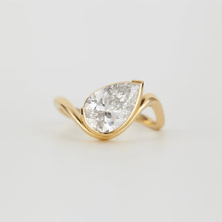 2 CT Emerald Pave Moissanite Engagement Ring