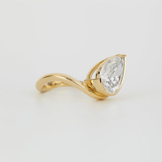 2 CT Emerald Pave Moissanite Engagement Ring