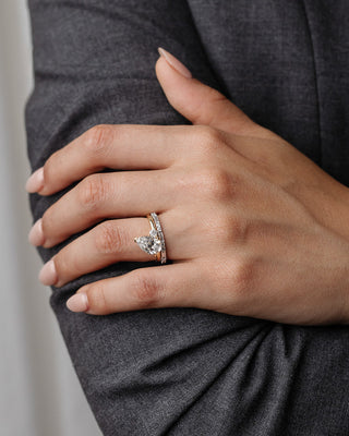 2 CT Emerald Pave Moissanite Engagement Ring