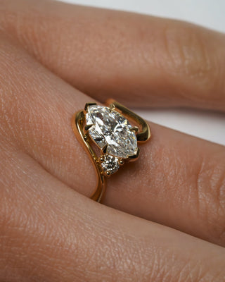 2 CT Emerald Pave Moissanite Engagement Ring