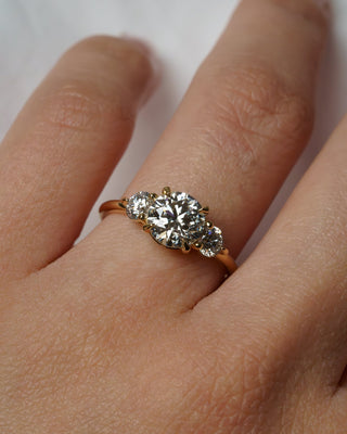 2 CT Emerald Pave Moissanite Engagement Ring