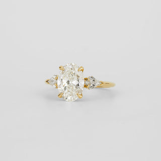 2 CT Emerald Pave Moissanite Engagement Ring