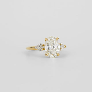 2 CT Emerald Pave Moissanite Engagement Ring