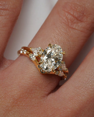 2 CT Emerald Pave Moissanite Engagement Ring