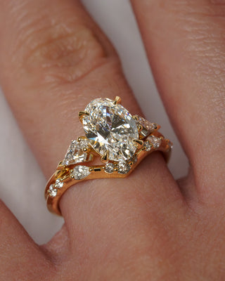 2 CT Emerald Pave Moissanite Engagement Ring