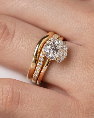 2 CT Emerald Pave Moissanite Engagement Ring