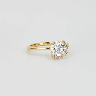 2 CT Emerald Pave Moissanite Engagement Ring