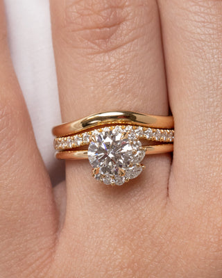 2 CT Emerald Pave Moissanite Engagement Ring