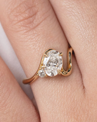 2 CT Emerald Pave Moissanite Engagement Ring