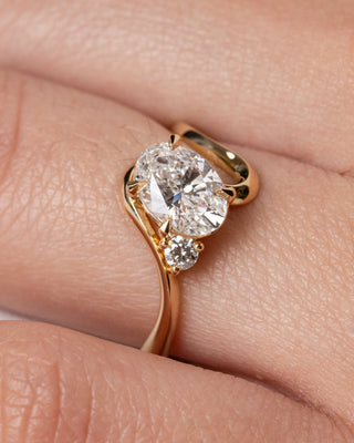 2 CT Emerald Pave Moissanite Engagement Ring