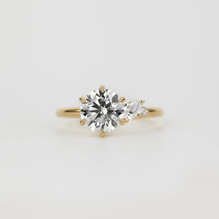 2 CT Emerald Pave Moissanite Engagement Ring