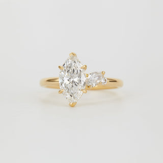 2 CT Emerald Pave Moissanite Engagement Ring
