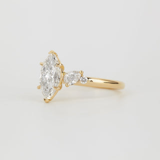 2 CT Emerald Pave Moissanite Engagement Ring