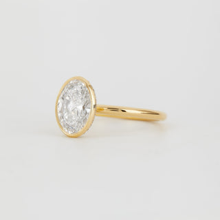 2 CT Emerald Pave Moissanite Engagement Ring