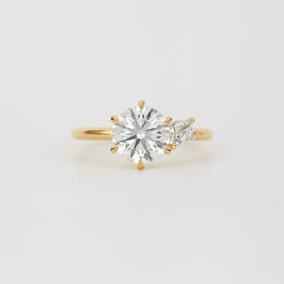 2 CT Emerald Pave Moissanite Engagement Ring