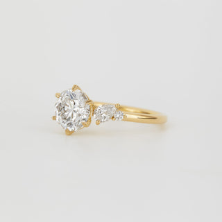 2 CT Emerald Pave Moissanite Engagement Ring