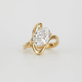 2 CT Emerald Pave Moissanite Engagement Ring