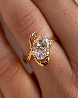 2 CT Emerald Pave Moissanite Engagement Ring