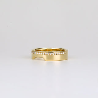 0.35 TCW Round Diamond Curved Pave DEF/VVS Lab Grown Wedding Band