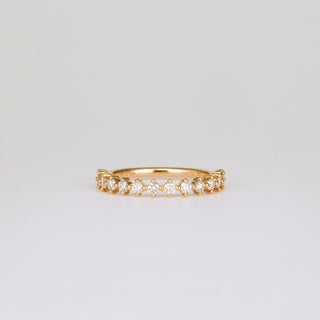 0.35 TCW Round Diamond Curved Pave DEF/VVS Lab Grown Wedding Band