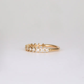 0.35 TCW Round Diamond Curved Pave DEF/VVS Lab Grown Wedding Band