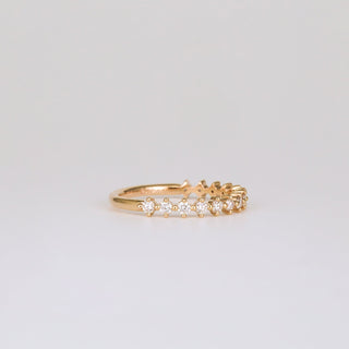 0.35 TCW Round Diamond Curved Pave DEF/VVS Lab Grown Wedding Band