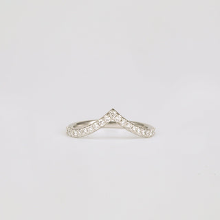 0.35 TCW Round Diamond Curved Pave DEF/VVS Lab Grown Wedding Band