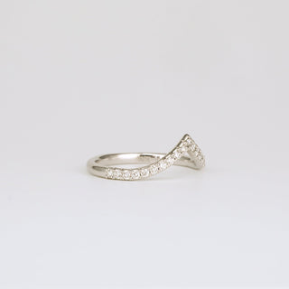 0.35 TCW Round Diamond Curved Pave DEF/VVS Lab Grown Wedding Band