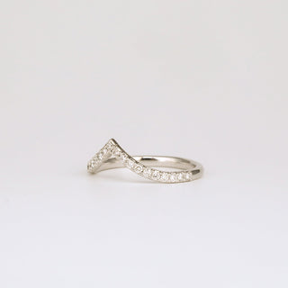 0.35 TCW Round Diamond Curved Pave DEF/VVS Lab Grown Wedding Band