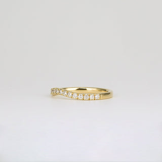 0.35 TCW Round Diamond Curved Pave DEF/VVS Lab Grown Wedding Band