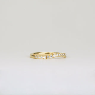 0.35 TCW Round Diamond Curved Pave DEF/VVS Lab Grown Wedding Band