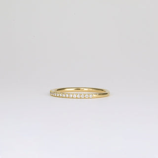 0.35 TCW Round Diamond Curved Pave DEF/VVS Lab Grown Wedding Band