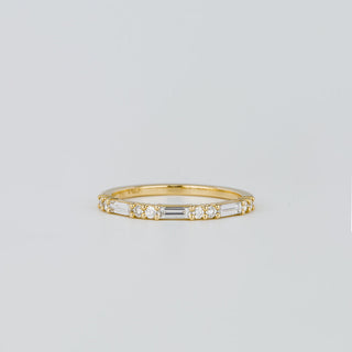 0.35 TCW Round Diamond Curved Pave DEF/VVS Lab Grown Wedding Band
