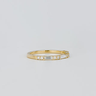 0.35 TCW Round Diamond Curved Pave DEF/VVS Lab Grown Wedding Band