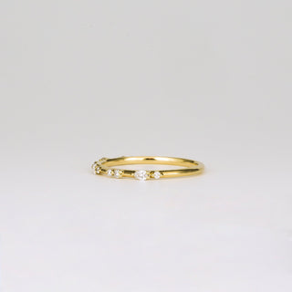 0.35 TCW Round Diamond Curved Pave DEF/VVS Lab Grown Wedding Band