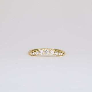 0.35 TCW Round Diamond Curved Pave DEF/VVS Lab Grown Wedding Band