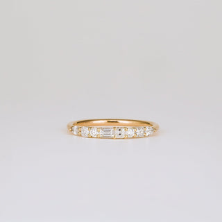 0.35 TCW Round Diamond Curved Pave DEF/VVS Lab Grown Wedding Band