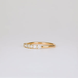 0.35 TCW Round Diamond Curved Pave DEF/VVS Lab Grown Wedding Band