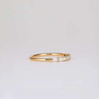 0.35 TCW Round Diamond Curved Pave DEF/VVS Lab Grown Wedding Band