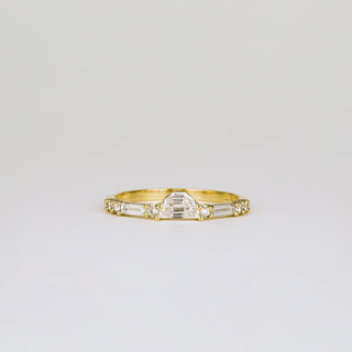 0.35 TCW Round Diamond Curved Pave DEF/VVS Lab Grown Wedding Band