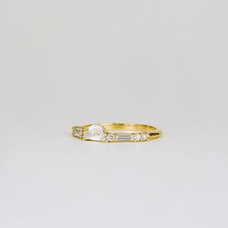 0.35 TCW Round Diamond Curved Pave DEF/VVS Lab Grown Wedding Band