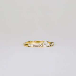 0.35 TCW Round Diamond Curved Pave DEF/VVS Lab Grown Wedding Band