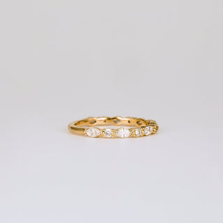 0.35 TCW Round Diamond Curved Pave DEF/VVS Lab Grown Wedding Band
